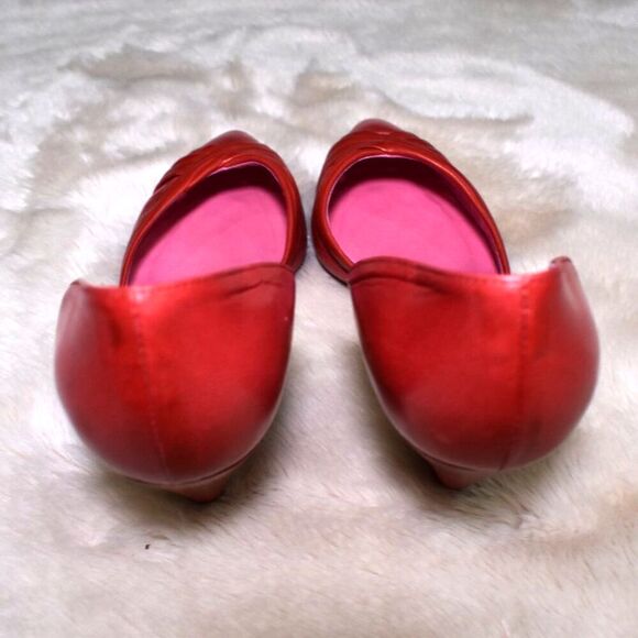 Casadei Red Patent Leather Kitten Heels Pointed Toe Vintage Designer 8.5/7 - Picture 11 of 14